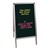 Black Wet Erase Sign Board w/ Aluminum Frame